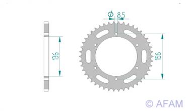 AFAM Kettensatz, DERBI 659 Mulhacen, mit A520XMR3 Kette