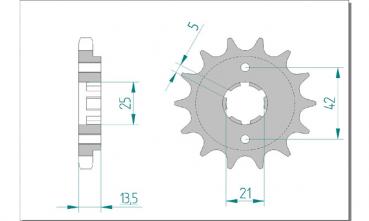 AFAM Kettensatz, DUCATI 350 Indiana, mit A530XMR3 Kette