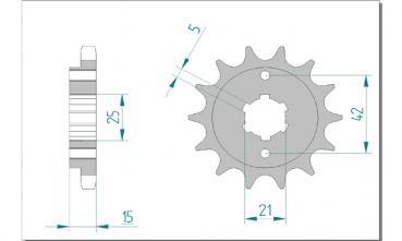 AFAM Kettensatz, DUCATI 600 Pantah, mit A530HS Kette