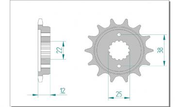 AFAM Kettensatz, DUCATI 750 Paso, mit A520XMR3 Kette