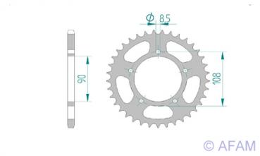 AFAM Kettensatz, DUCATI 851 Sport, mit A520XMR3 Kette