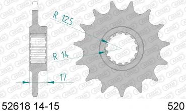 AFAM Kettensatz Alu, DUCATI 959 Panigale, mit A520XHR2-G Kette