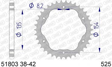 AFAM Kettensatz Alu, DUCATI 1299 Superleggera (für Kettenradträger PCD04), mit A525XHR3-G Kette