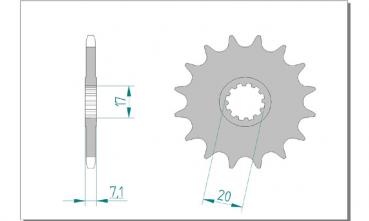 AFAM Kettensatz, FANTIC TX 180 E Regolarita Casa 50E, mit A420R1-G Kette