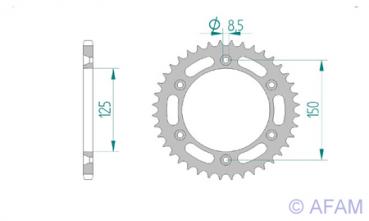 AFAM Kettensatz, KTM 125 Sting, mit A520XLR2 Kette