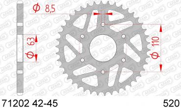 AFAM Kettensatz, KTM RC 390, mit A520XRR3-G Kette