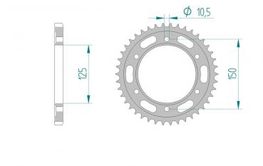 AFAM Kettensatz, KTM 1050 Adventure, mit A525XHR3-G Kette