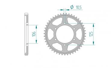 AFAM Kettensatz, TRIUMPH 675 Daytona, mit A525XSR2-G Kette