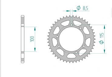 AFAM Kettensatz, PEUGEOT XP6 50 SM, mit A420R1-G Kette