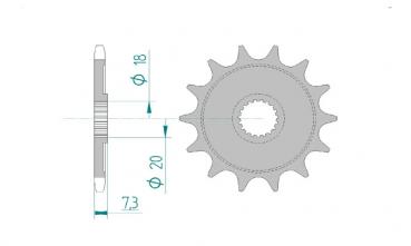 AFAM Kettensatz, HM-HONDA CRE 125 R Enduro, mit A520XRR3-G Kette