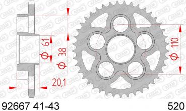 AFAM Kettensatz, MV AGUSTA F4 750 S, mit A520XSR-G Kette