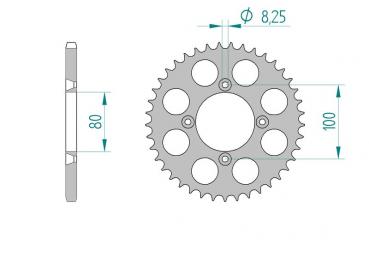 AFAM Kettensatz Alu, SCORPA SY 250 Long Ride, mit A520MR2-G Kette