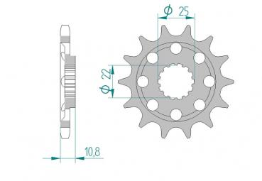 AFAM Kettensatz Alu, MV AGUSTA F4RR 1000 312R, mit A525XHR3-G Kette