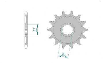 AFAM Kettensatz, GAS-GAS EC 250 F, mit A520XRR3-G Kette