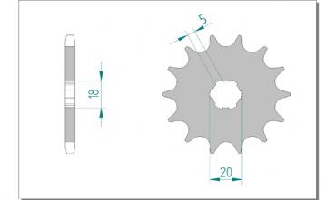 AFAM Kettensatz Alu, GAS-GAS 240 Trial, mit A520M Kette