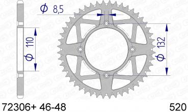 Preview: AFAM Kettensatz Alu, KTM Freeride 350 F, mit A520XRR3-G Kette