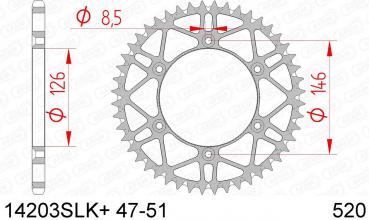 AFAM Kettensatz, SUZUKI RM-Z 450 L5, mit A520MX4-G Kette