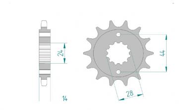 DID Kettensatz HONDA VT 750 S B, mit DID 525VX Kette