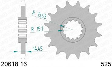 DID Kettensatz HONDA VFR 800 FA ABS, mit DID 525ZVMX Kette