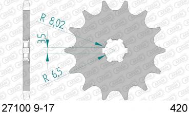 DID Kettensatz YAMAHA RD 50 M, mit DID 420D Kette
