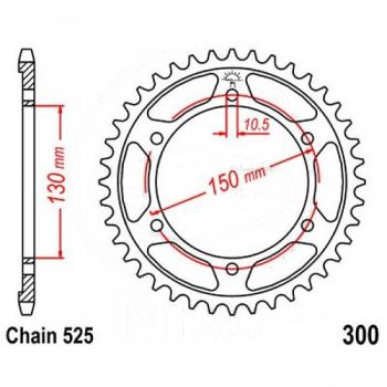 DID Kettensatz YAMAHA FZ 8 N, mit DID 525ZVMX Kette