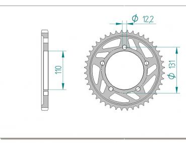 DID Kettensatz BMW S 1000 RR, mit DID 525ZVMX Kette