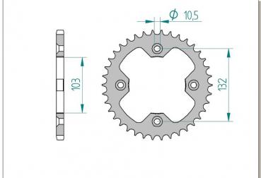 DID Kettensatz KTM SX 505 Quad, mit DID 520ZVMX Kette