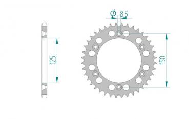 DID Kettensatz KTM SMC 640 LC4, mit DID 520ZVMX Kette