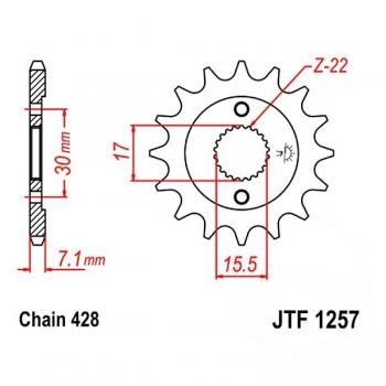 JT Ritzel 15Z Teilung 428