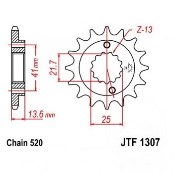 JT Ritzel 14Z Teilung 520