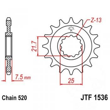 JT Ritzel 16Z Teilung 520