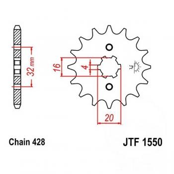 JT Ritzel 15Z Teilung 428
