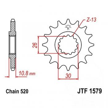 JT Ritzel 16Z Teilung 520
