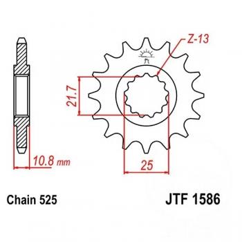 JT Ritzel 17Z Teilung 525