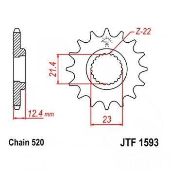 JT Ritzel 14Z Teilung 520