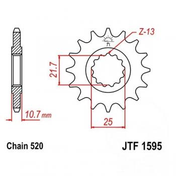 JT Ritzel 16Z Teilung 520