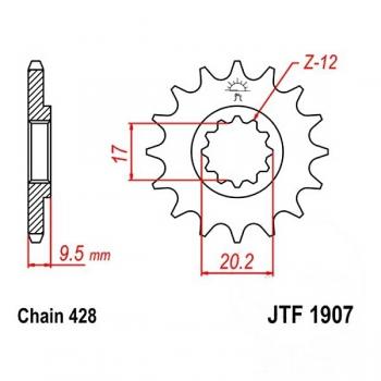JT Ritzel 13Z Teilung 428