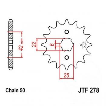 JT Ritzel 16Z Teilung 530