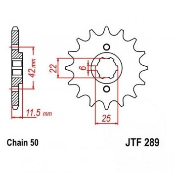JT Ritzel 16Z Teilung 530