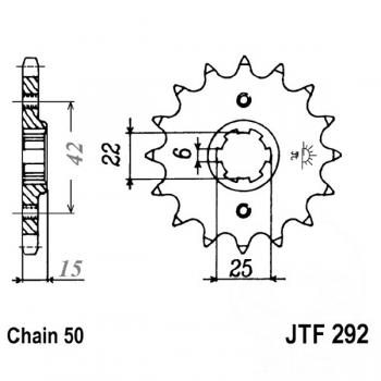 JT Ritzel 16Z Teilung 530