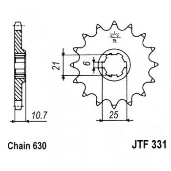 JT Ritzel 15Z Teilung 630