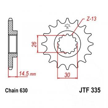 JT Ritzel 15Z Teilung 630