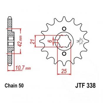 JT Ritzel 16Z Teilung 530