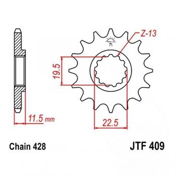 JT Ritzel 14Z Teilung 428
