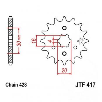 JT Ritzel 15Z Teilung 428