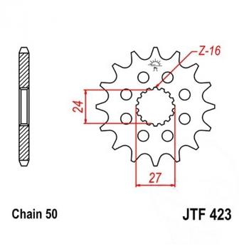 JT Ritzel 16Z Teilung 530