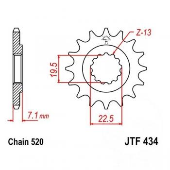 JT Ritzel 16Z Teilung 520