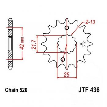 JT Ritzel 13Z Teilung 520