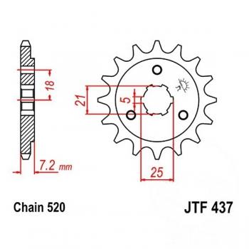 JT Ritzel 15Z Teilung 520