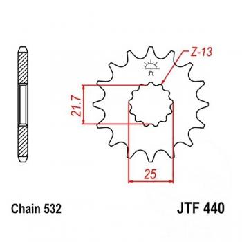 JT Ritzel 15Z Teilung 532
